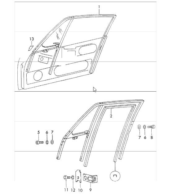 Diagram 804-20 Porsche 911 1987-1989 3.2L G50 Carrosserie