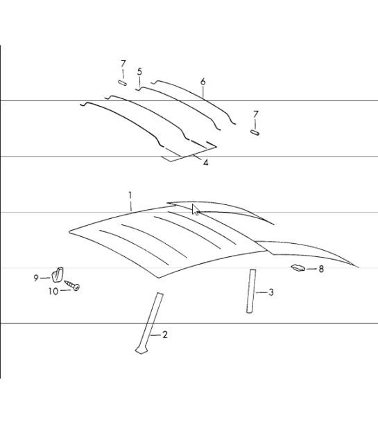 Diagram 807-06 Porsche Cayman 987C / 981C (2005-2016) Carrosserie