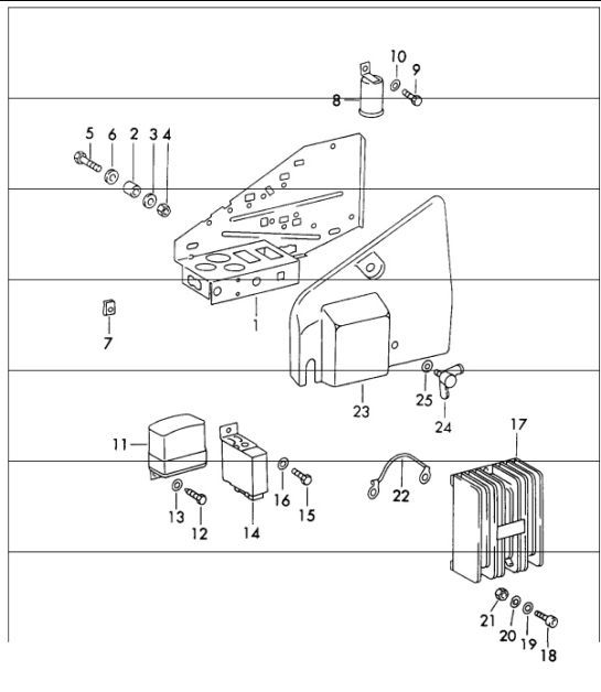 Diagram 901-05 Porsche Boxster T 718 2.0L Manual (300 Bhp) Electrical equipment