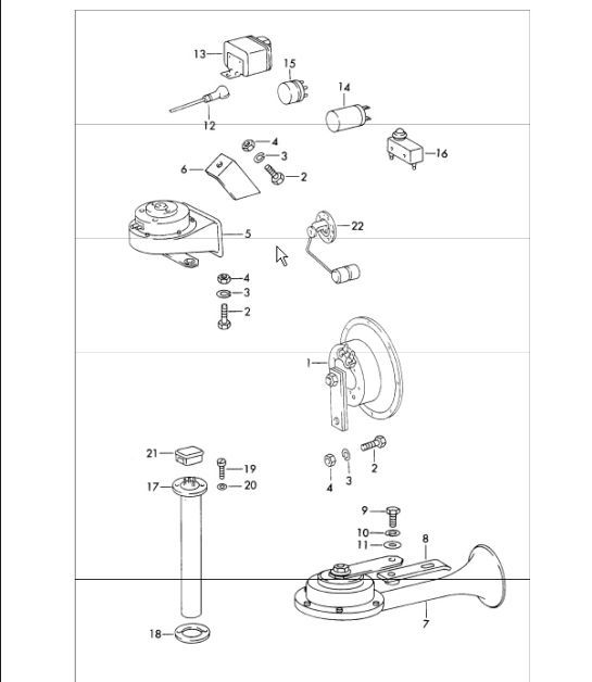 Diagram 903-15 Porsche 993 (911) C4 1994-97 Electrical equipment