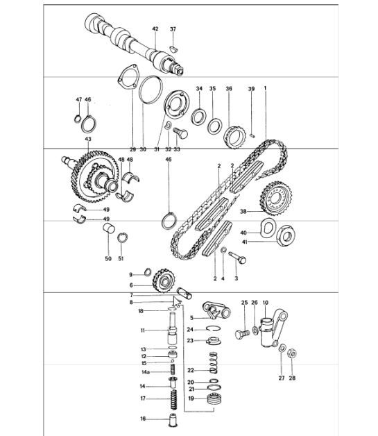 Diagram 103-15 Porsche 997 MKII Carrera C2S 3.8L 2009-12 引擎