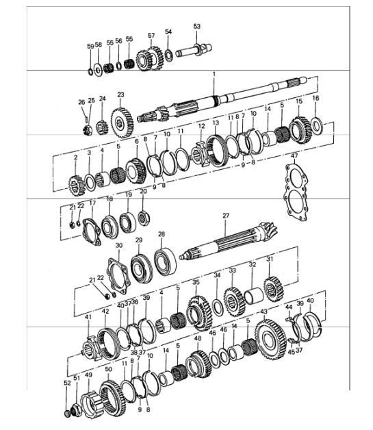 Diagram 303-15 Porsche Cayman S 718 2.5L Manual (350Bhp) Transmission