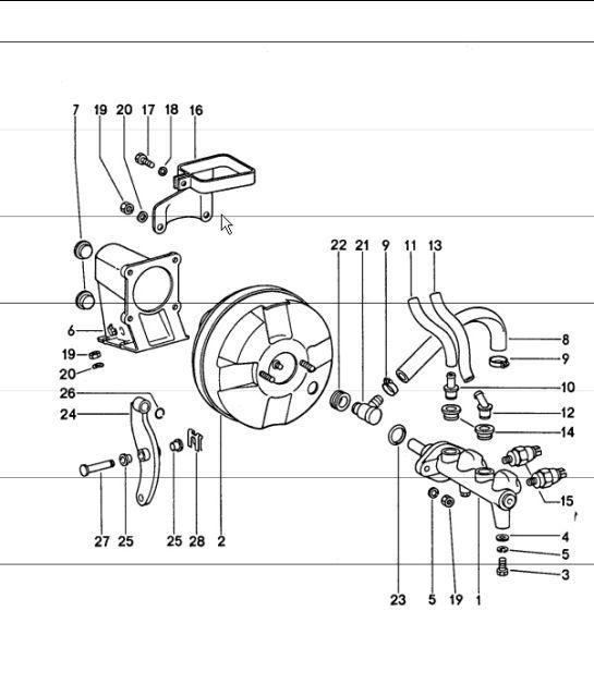 Diagram 604-10 Porsche 993 (911) (1994-1998) Roues, Freins
