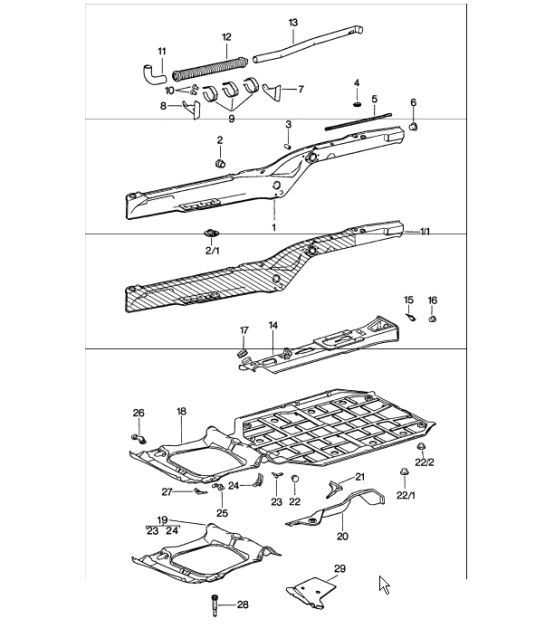 Diagram 801-10 Porsche Cayenne 9PA (955) 2003-2006 Karosserie