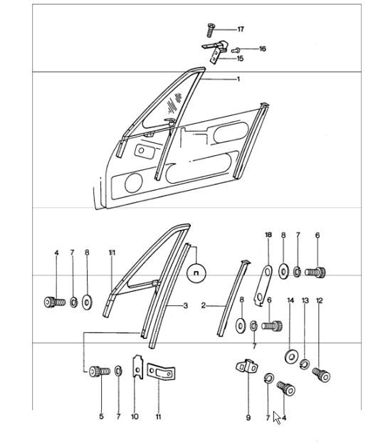 Diagram 804-20 Porsche 911 1984-1986 3.2L Carrosserie