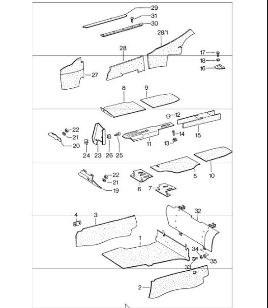 Diagram 807-00 Porsche Macan (95B) MK1 (2014-2018) Karosserie