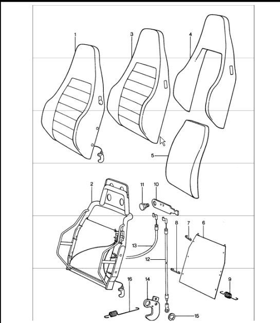 Diagram 808-15 Porsche 993 (911) (1994-1998) Body