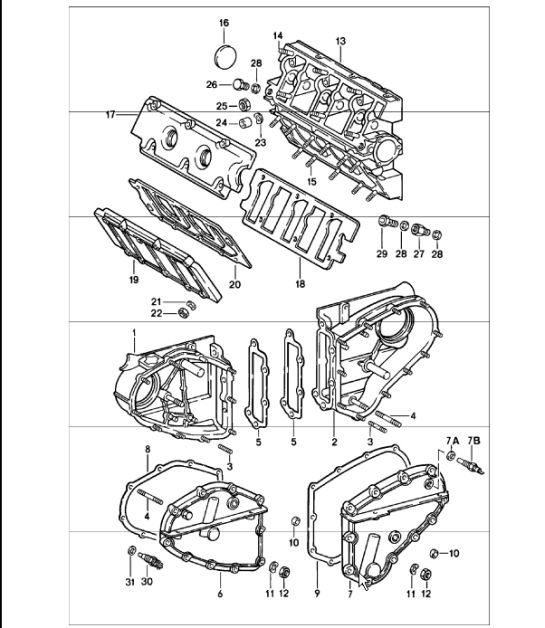 Diagram 103-05 Porsche Macan (95B) MK1 (2014-2018) Moteur