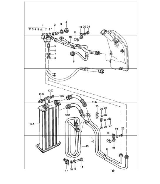 Diagram 104-05 Porsche Macan (95B) MK1 (2014-2018) Moteur