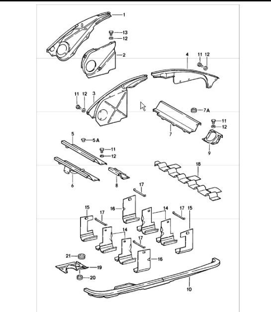 Diagram 105-10 Porsche Macan (95B) MK1 (2014-2018) Motore