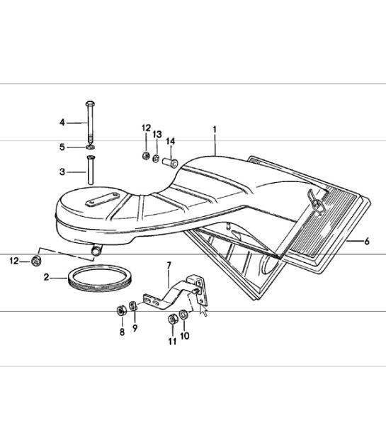 Diagram 106-05 Porsche Boxster 986/987/981 (1997-2016) Moteur