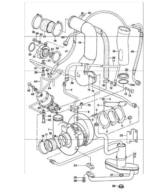 Diagram 107-40 Porsche 991 Targa 4S 3.0L (420 Bhp) Motore