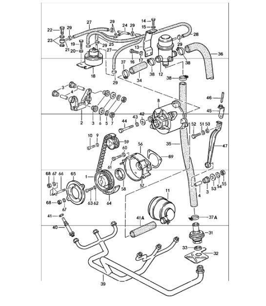 Diagram 108-05 Porsche 991.2 Speedster 4.0L (510Bhp) 2019 Motor