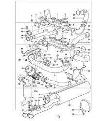 sistema de escape 911 TURBO 930.60/66 1978-83
