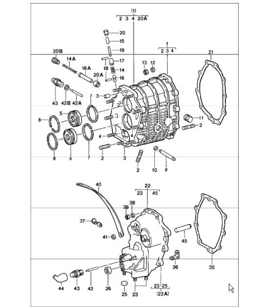 Diagram 302-05 Porsche Boxster 987 2.7L 2005-08/08 Transmission