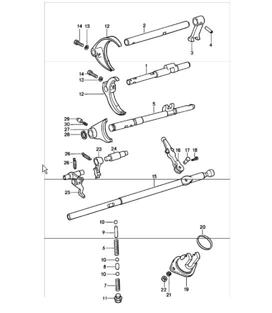 Diagram 310-00 Porsche Macan (95B) MK1 (2014-2018) Trasmissione