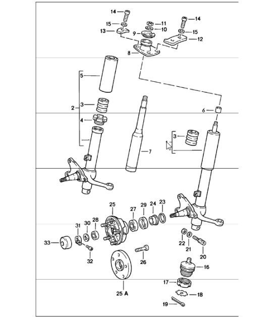 Diagram 402-00 Porsche 991 (911) MK2 2016-2019 Front Axle, Steering 