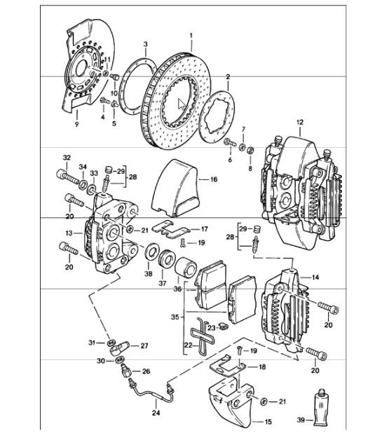 Diagram 602-05 Porsche Macan (95B) MK1 (2014-2018) Roues, Freins