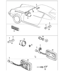 cablaggi: specchietto retrovisore 911 1978-83