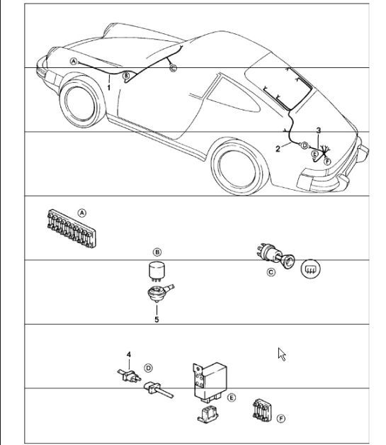 Diagram 902-16 Porsche 997 MKII GT2 RS 2011-13 Équipement électrique
