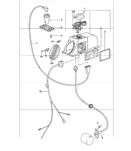 Diagram 908-00 Porsche Macan (95B) MK1 (2014-2018) Electrical equipment