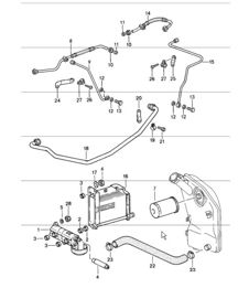 Linee pompa olio lubrificazione motore 911 1984-86