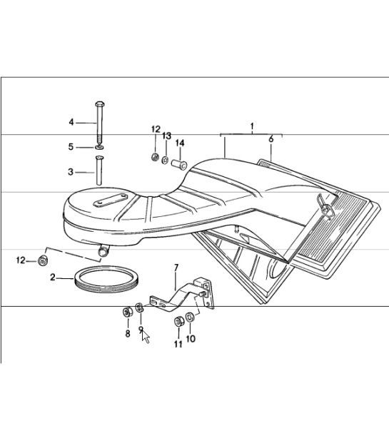 Diagram 106-05 Porsche 970.1 Panamera Diesel V6 3.0L 2011-13 Motor