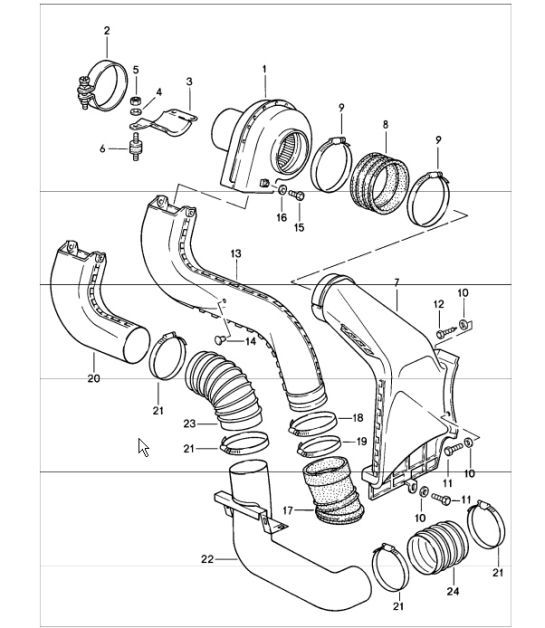 Diagram 108-07 Porsche 924S 2.5L 1986-87 