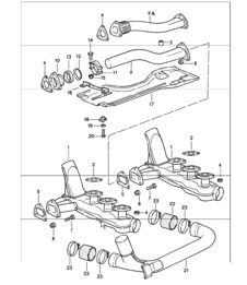 Exhaust system 911 CARRERA 1984-86