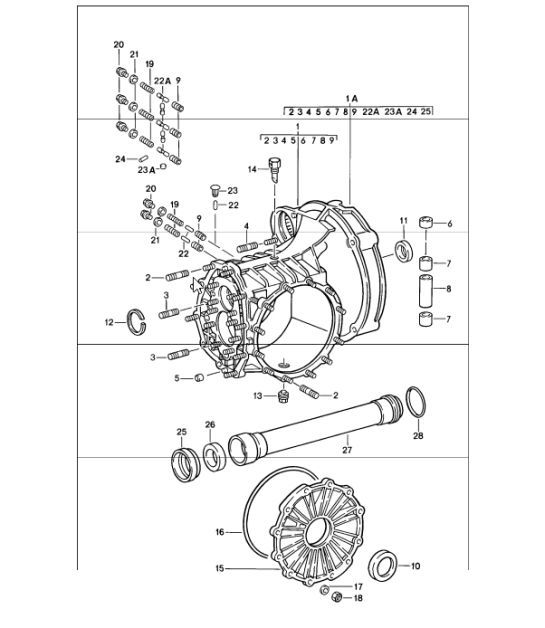 Diagram 302-00 Porsche Boxster 986/987/981 (1997-2016) Transmission