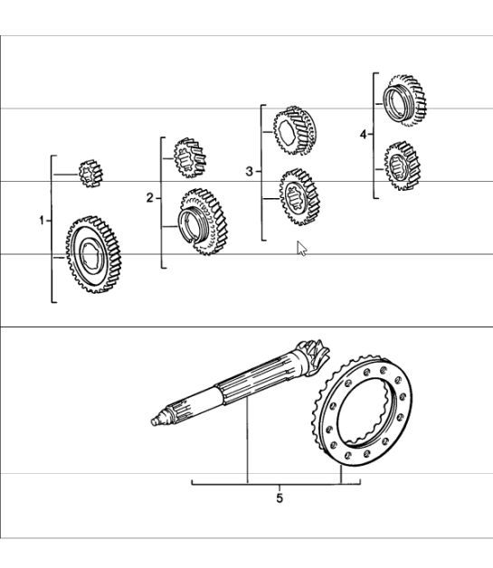 Diagram 303-00 Porsche Macan (95B) MK1 (2014-2018) Übertragung