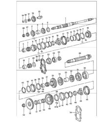 gears and shafts 4-speed 911 1984-86