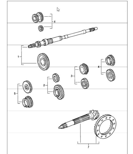 Diagram 303-10 Porsche Boxster 718 (982) 2017>> Trasmissione
