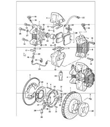 assale posteriore con freno a disco 911 TURBO / CARRERA M491 1984-86