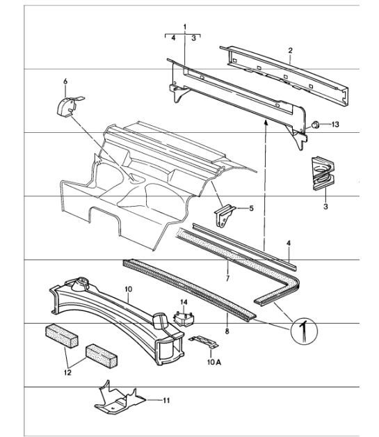 Diagram 801-15 Porsche 911 1987-1989 3.2L G50 Carrocería