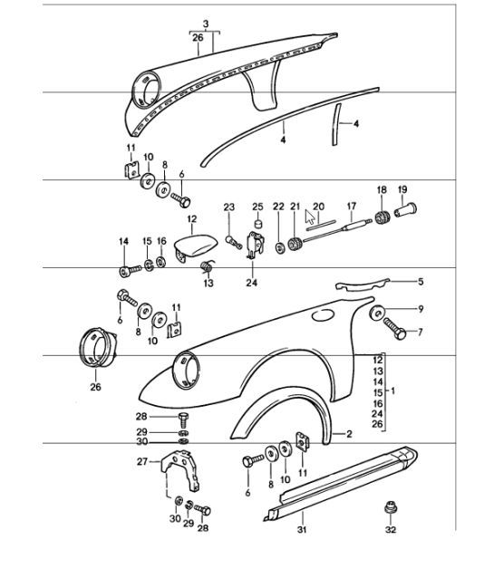 Diagram 801-30 Porsche 9J1.1 Taycan GTS 2020-24 