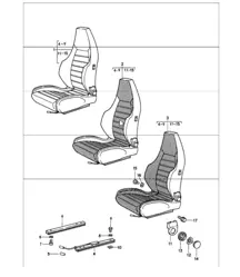 sports seat complete cars 911 UPTO 1984
