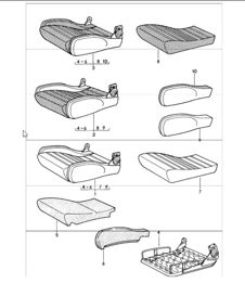 coussin de siège sport pièces détachées 911 JUSQU'À 1984