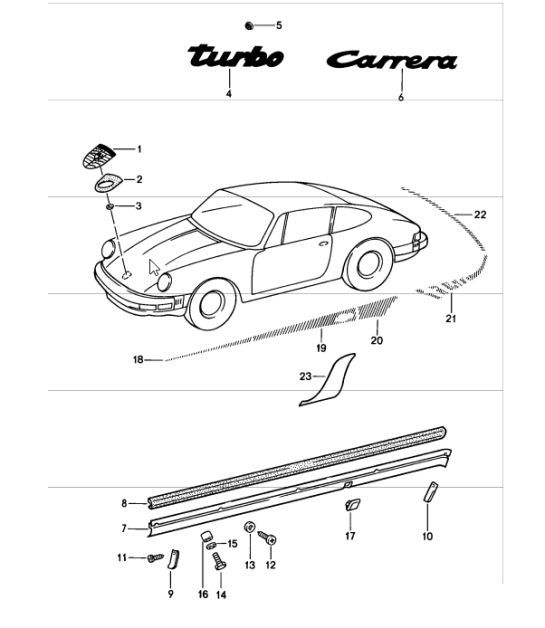 Diagram 810-00 Porsche Macan (95B) MK1 (2014-2018) Carrozzeria