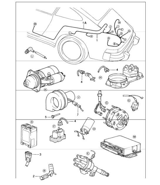 Diagram 902-11 Porsche Cayman 718C (982C) 2017>> Electrical equipment