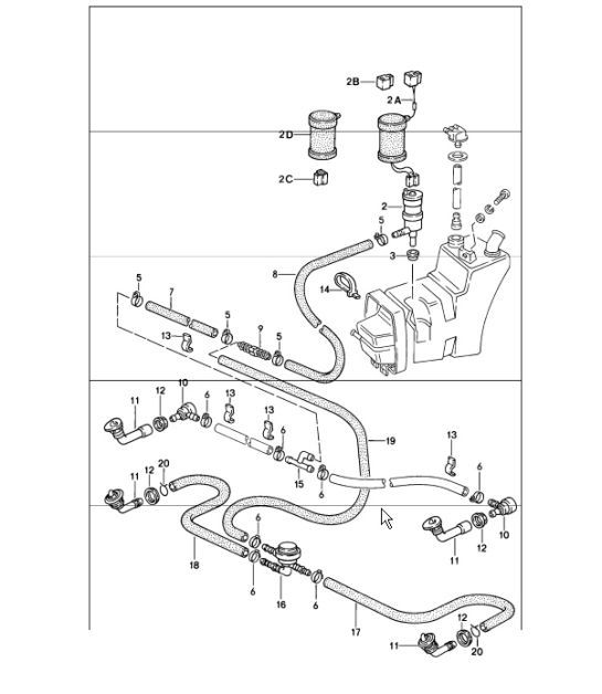 Diagram 904-20 Porsche 992.1 Carrera 2 Cabriolet 3.0L 2019-24 Équipement électrique