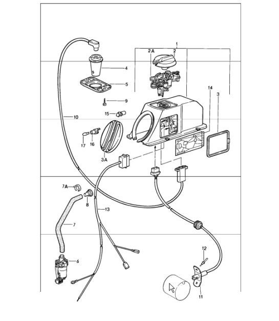 Diagram 908-00 Porsche 957 Cayenne Turbo / Turbo S 4.8L 2007-10 Équipement électrique