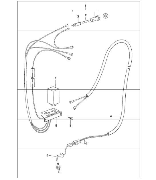 Diagram 909-00 Porsche 964 (911) (1989-1994) Elektrische apparatuur