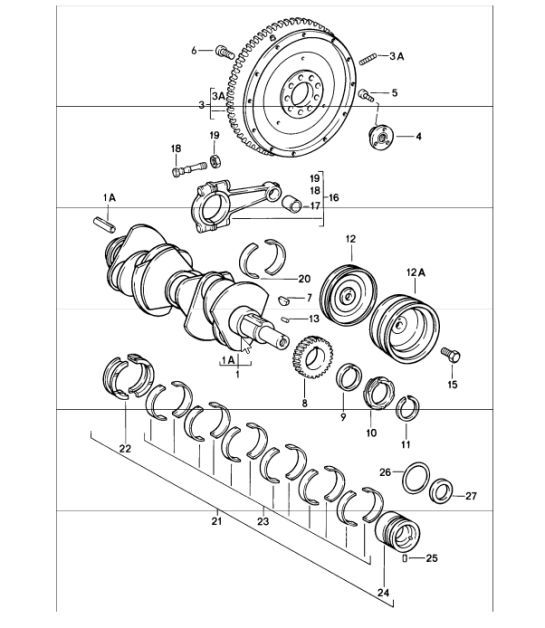 Diagram 102-00 Porsche Macan (95B) MK1 (2014-2018) Moteur