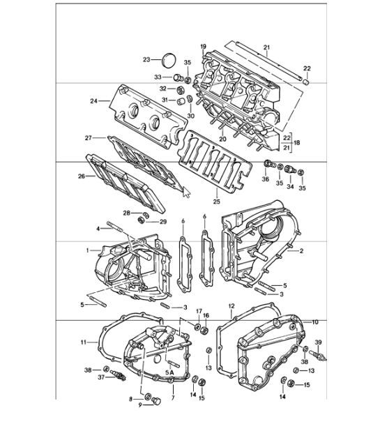 Diagram 103-05 Porsche 991 (911) MK1 2012-2016 引擎