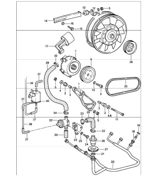 Diagram 108-00 Porsche 991 (911) MK2 2016-2019 Engine