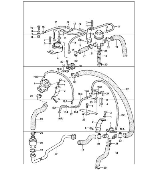 Diagram 108-07 Porsche 957 Cayenne Turbo / Turbo S 4.8L 2007-10 Moteur