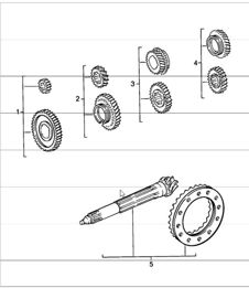 gear wheel sets 4-speed 911 1987-89