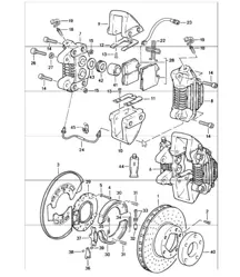 freno assale posteriore 911 TURBO / CARRERA M491 1987-89