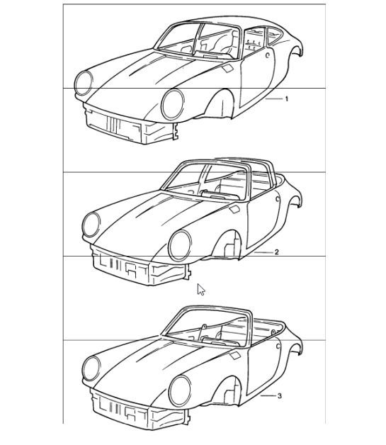 Diagram 801-00 Porsche 911 & 912 (1965-1989) Body